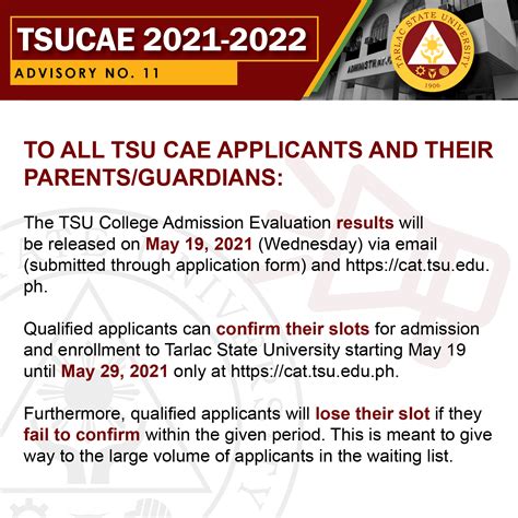 TSU CAE Advisory No. 11 .